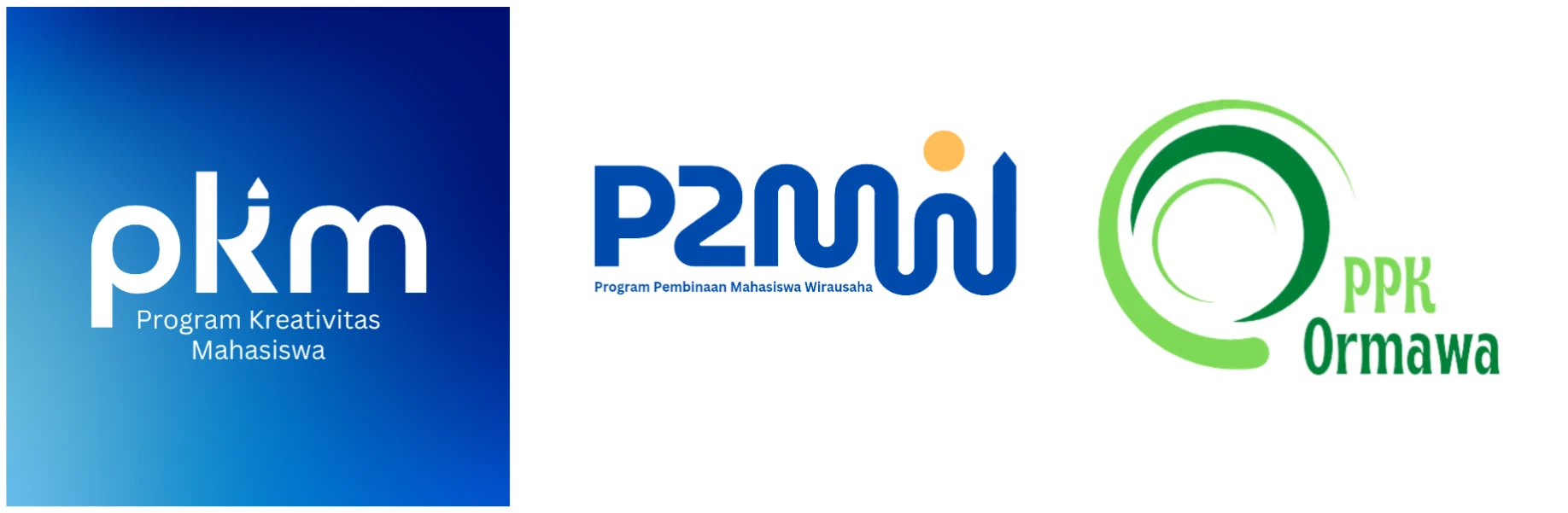 Logo PKM, P2MW, dan PPK Ormawa